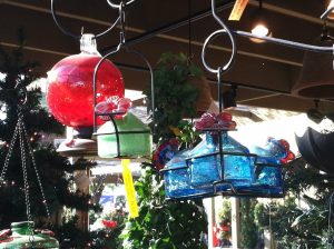 Glass Hummingbird Feeder